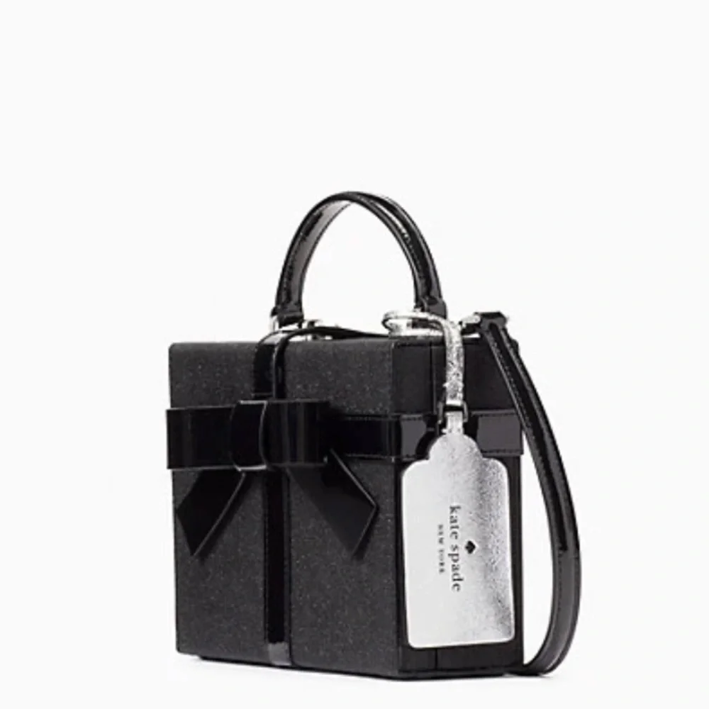 Authentic Kate spade glitter/leather gift box Crossbody/Satchel - Picture 4 of 16